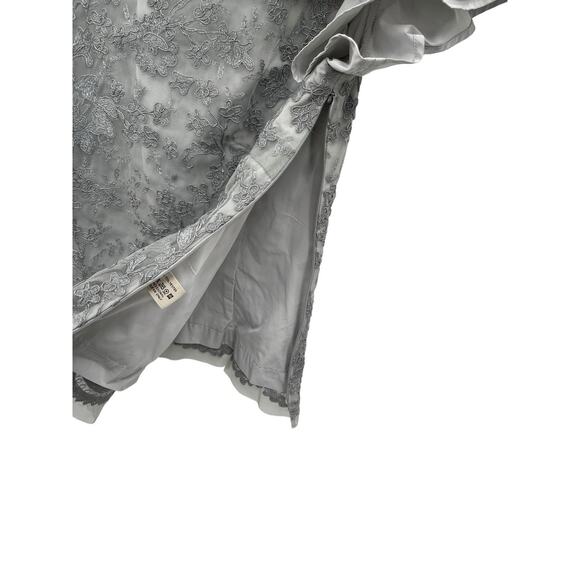 Pauw Amsterdam Gray Lace Top Rosette Shoulder Sleeveless Size 1 US Small - Picture 10 of 13